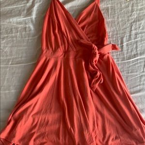 Coral pink romper
